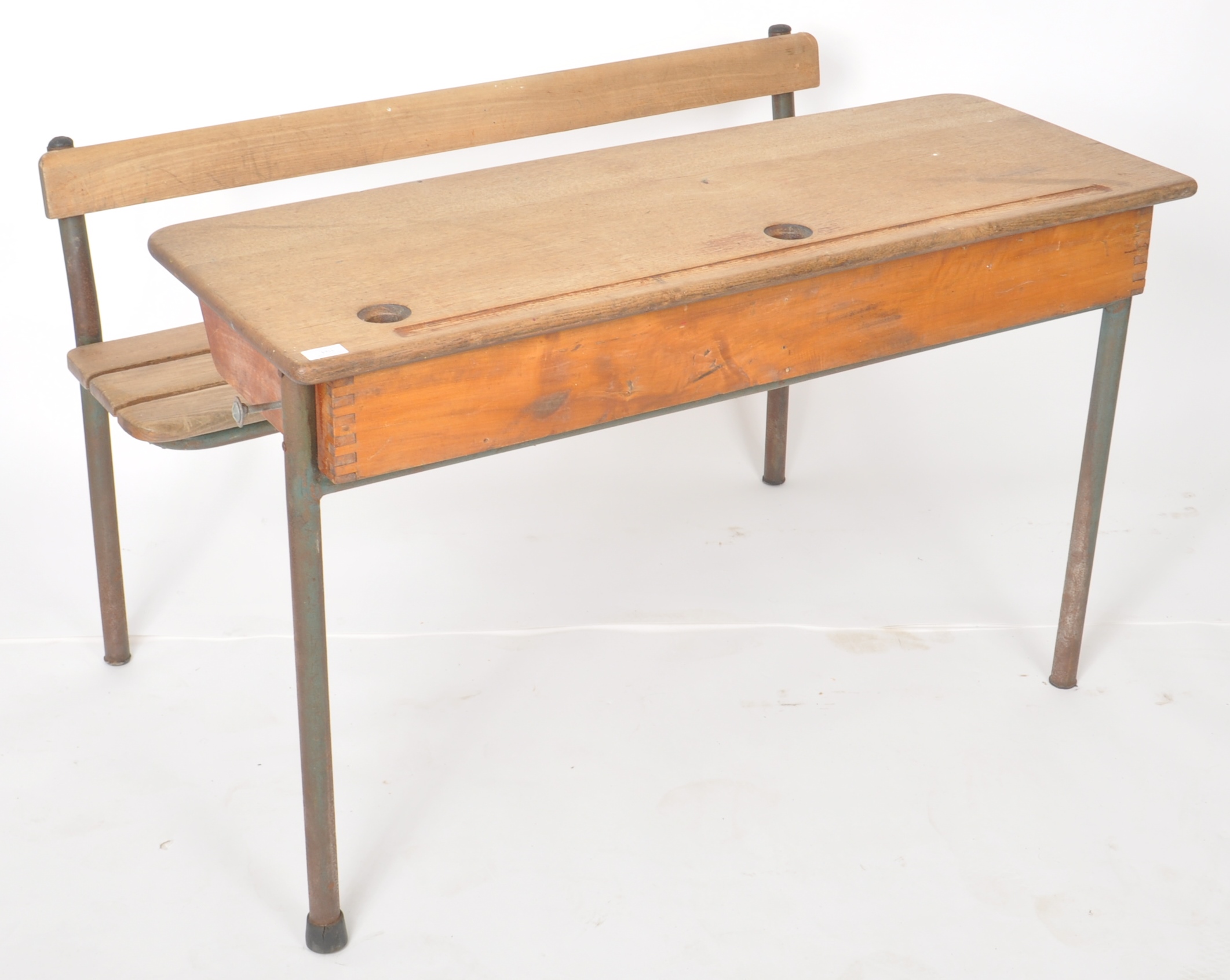 VINTAGE MID CENTURY FRENCH SCHOOL DESK - Image 2 of 7