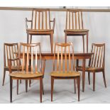 G PLAN - FRESCO RANGE - 1960s DINING TABLE AND SIX CHAIRS