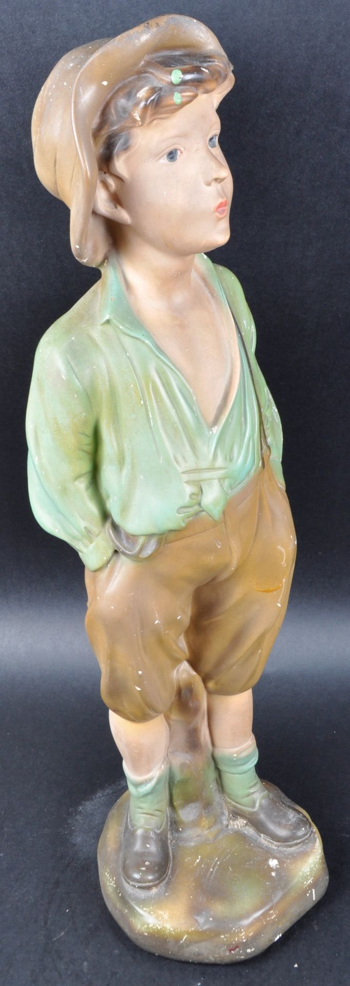 VINTAGE ART DECO CHALKWARE FIGURE OF A YOUNG BOY - Image 2 of 9