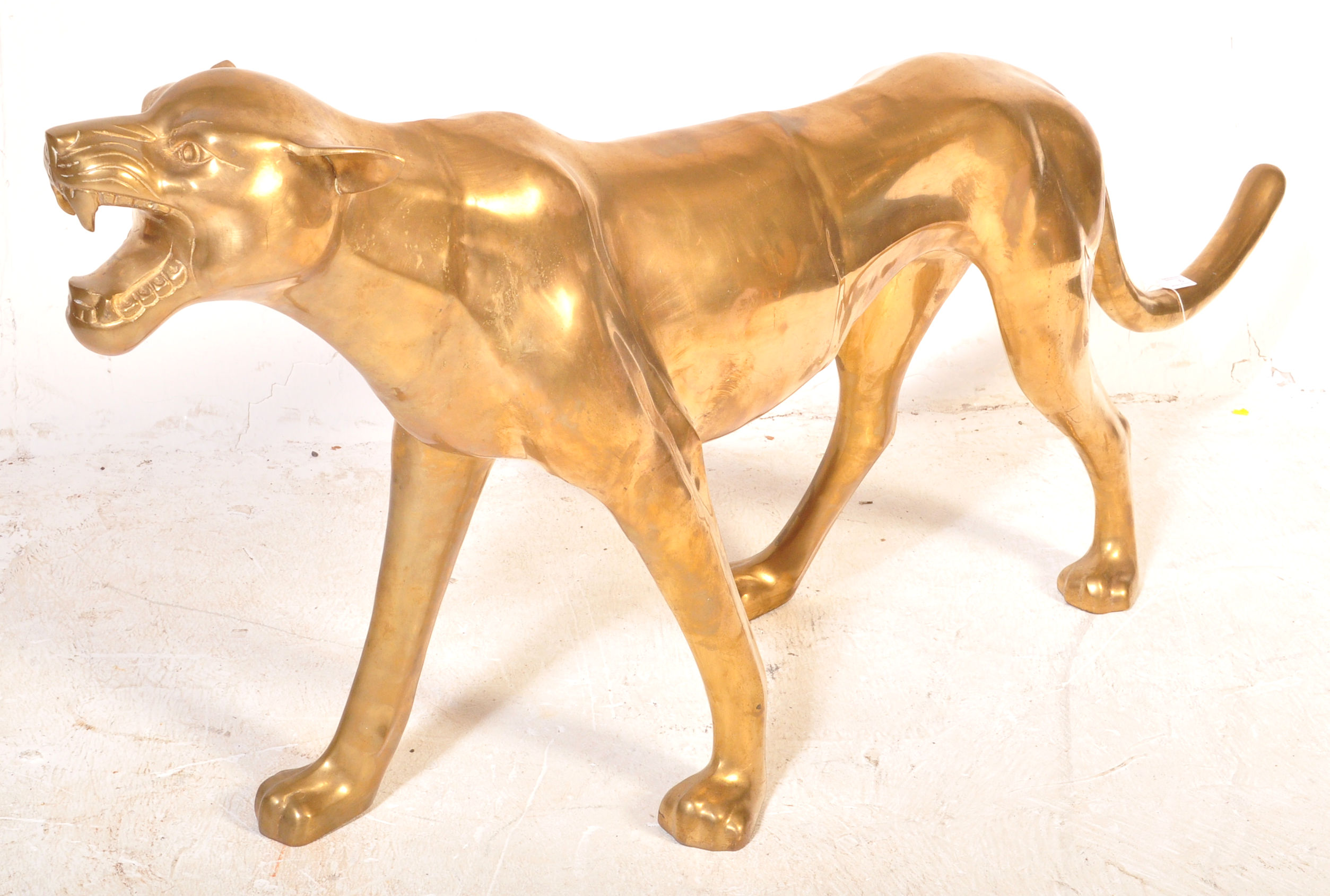 LARGE 70s / 80s CAST BRASS PANTHER / JAGUAR - Bild 2 aus 7