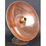 20TH CENTURY ART DECO COPPER AND CAST IRON TABLE LAMP LIGHT