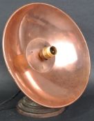 20TH CENTURY ART DECO COPPER AND CAST IRON TABLE LAMP LIGHT