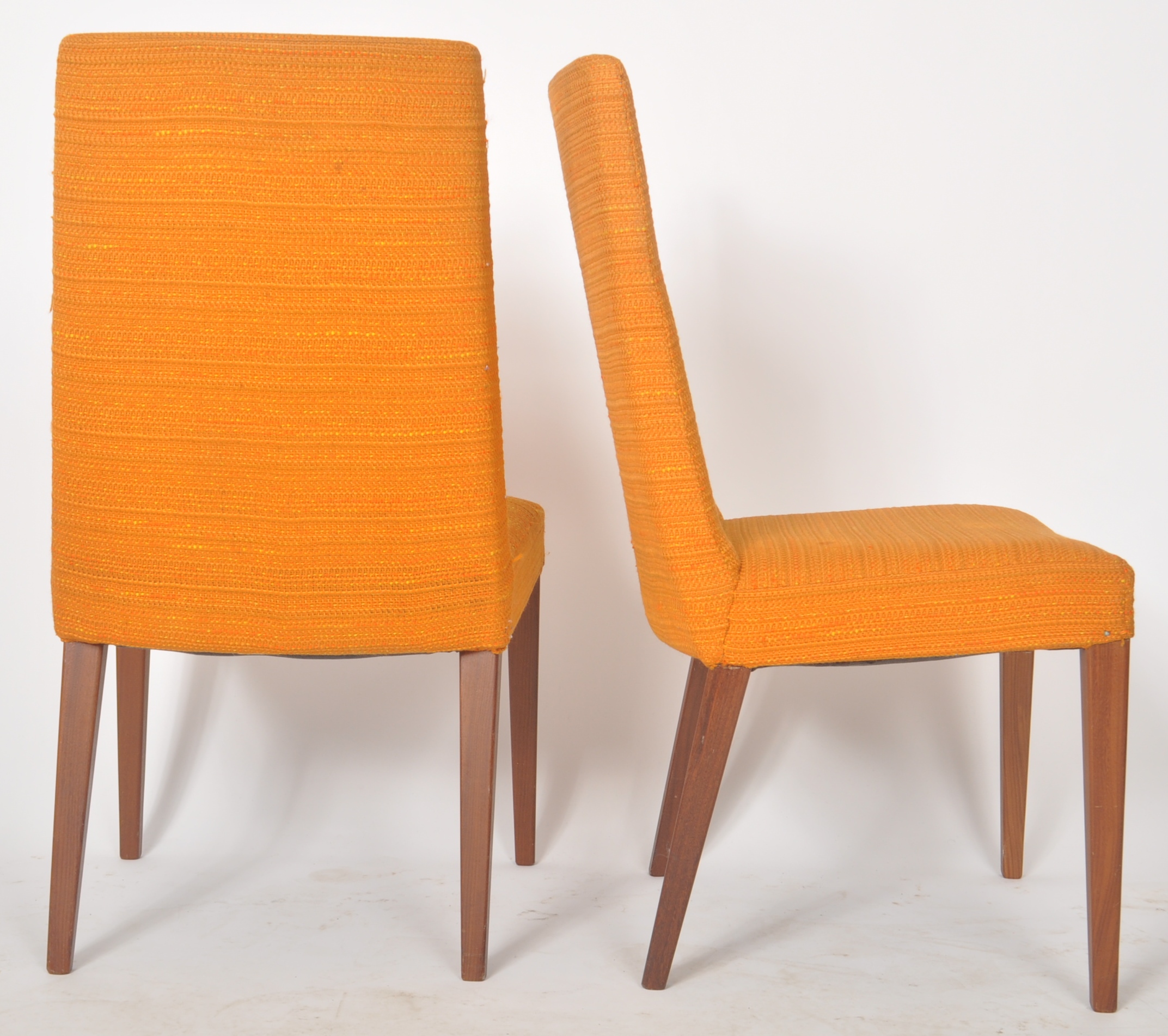 G PLAN - MATCHING SET OF SIX VIBRANT ORANGE DINING CHAIRS - Image 4 of 4