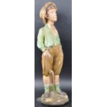 VINTAGE ART DECO CHALKWARE FIGURE OF A YOUNG BOY