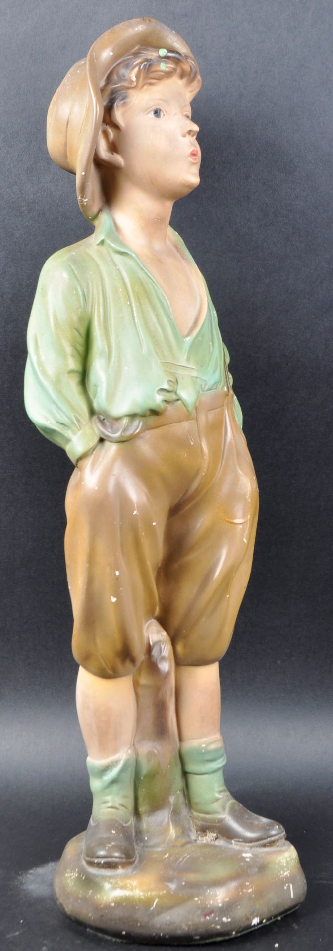 VINTAGE ART DECO CHALKWARE FIGURE OF A YOUNG BOY