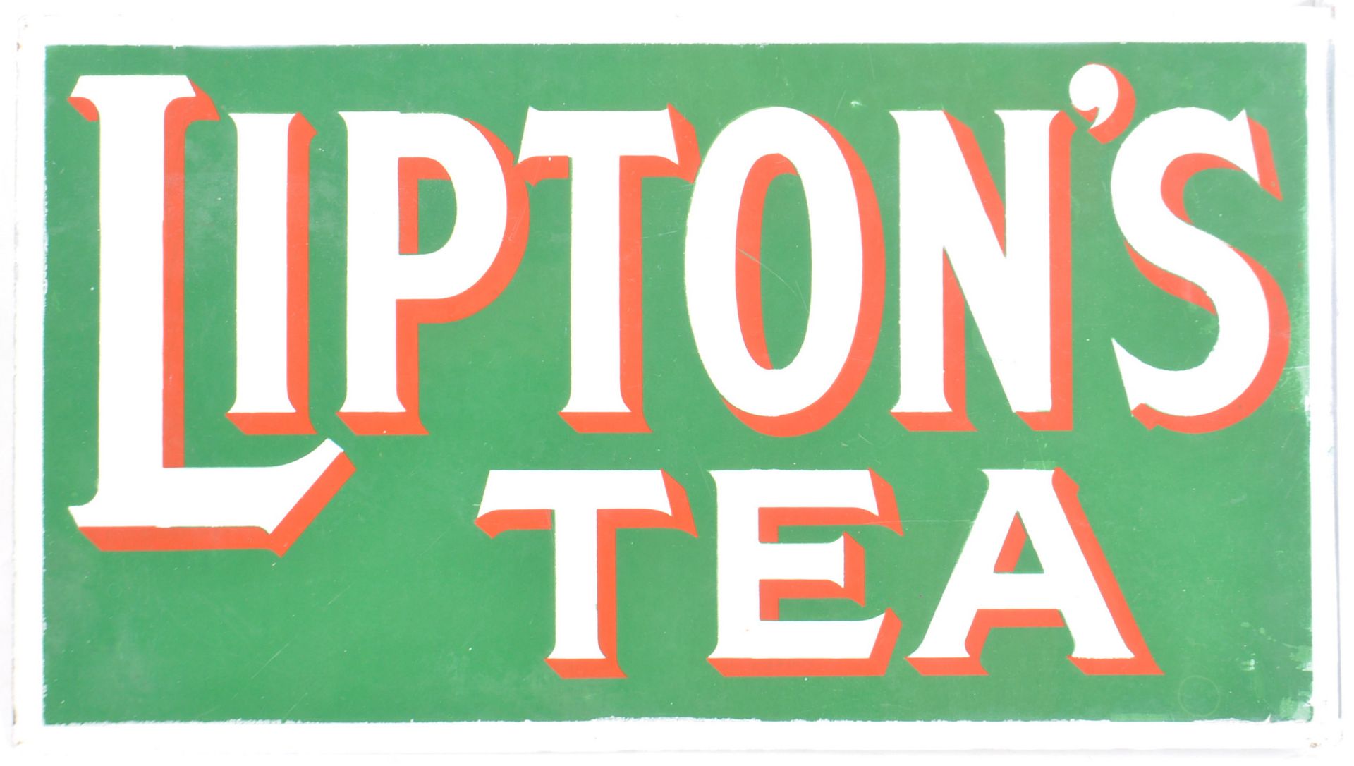 LIPTONS TEA - VINTAGE ENAMEL ADVERTISING SIGN - Image 2 of 2