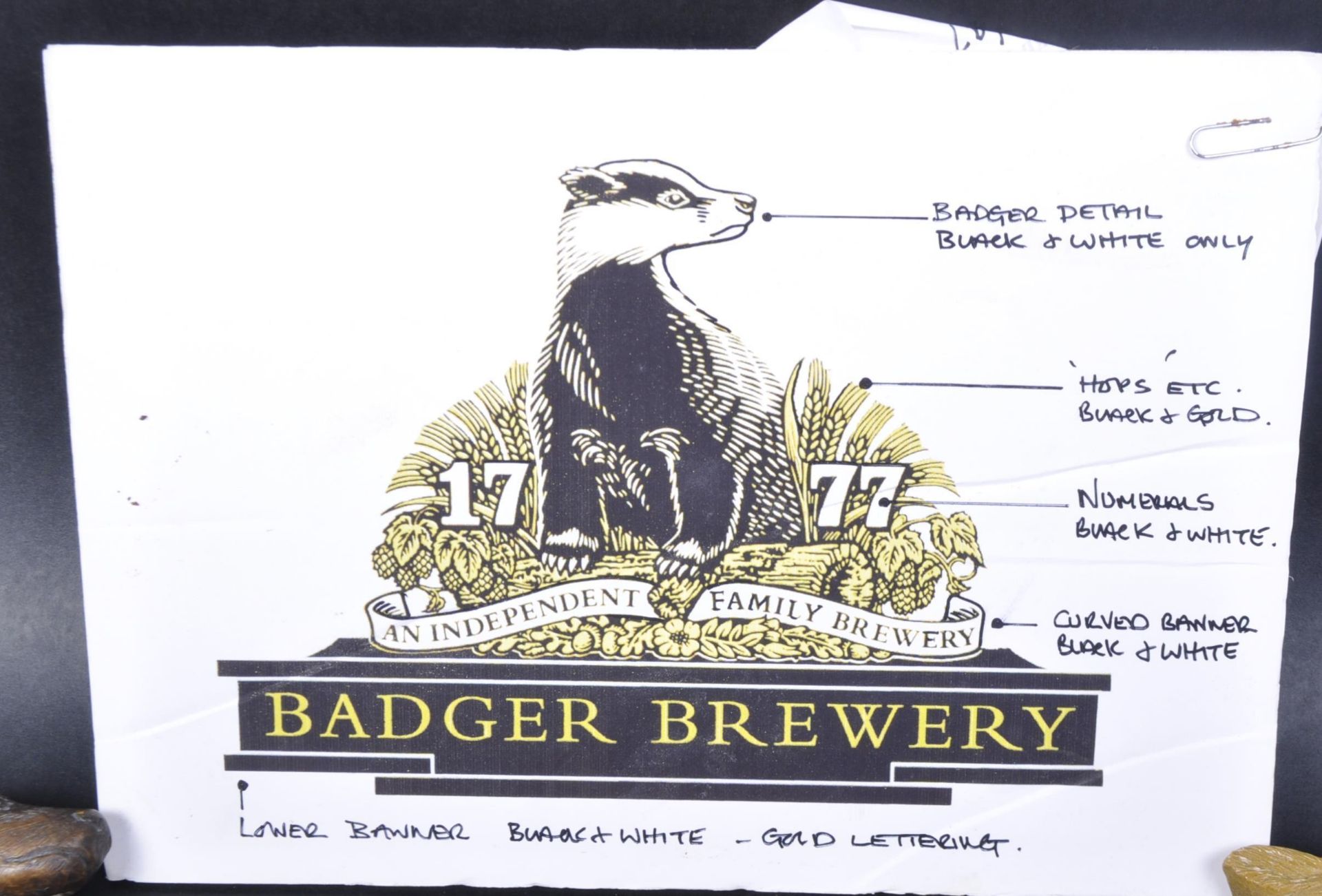 PROTOTYPE ADVERTISING - BADGER ALES - PRODUCTION RELICS - Image 5 of 5