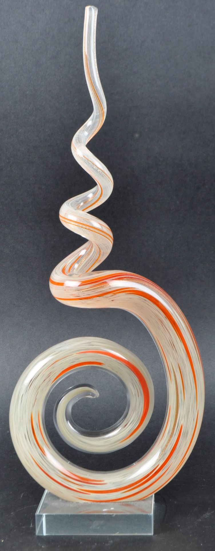 ITALIAN MURANO STUDIO ART GLASS FREEFORM SCULPTURE - Image 3 of 8