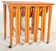 POUL HUNDEVAD - MID CENTURY TEAK WOOD NEST OF TABLES