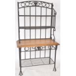 CONTEMPORARY FRENCH STYLE WROUGHT IRON BAKERS RACK