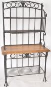 CONTEMPORARY FRENCH STYLE WROUGHT IRON BAKERS RACK