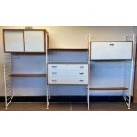 ROBERT HEAL - LADDERAX - THREE BAY TEAK MODULAR WALL UNIT