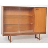 MID CENTURY DANISH INFLUENCED TEAK BOOKCASE CABINET