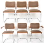 MARCEL BREUER - CESCA - SET OF SIX CANTILEVER DINING CHAIRS