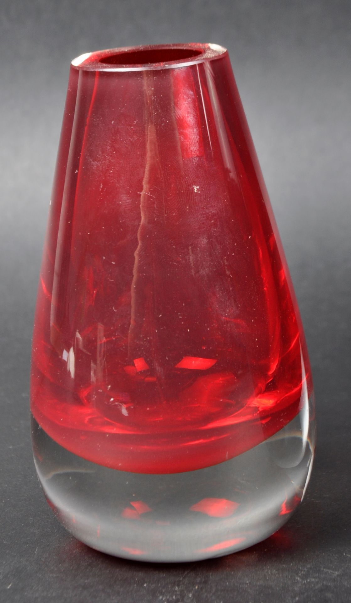 WHITEFRIARS - SELECTION OF RUBY RED GLASS VASES - Image 2 of 10