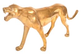 LARGE 70s / 80s CAST BRASS PANTHER / JAGUAR