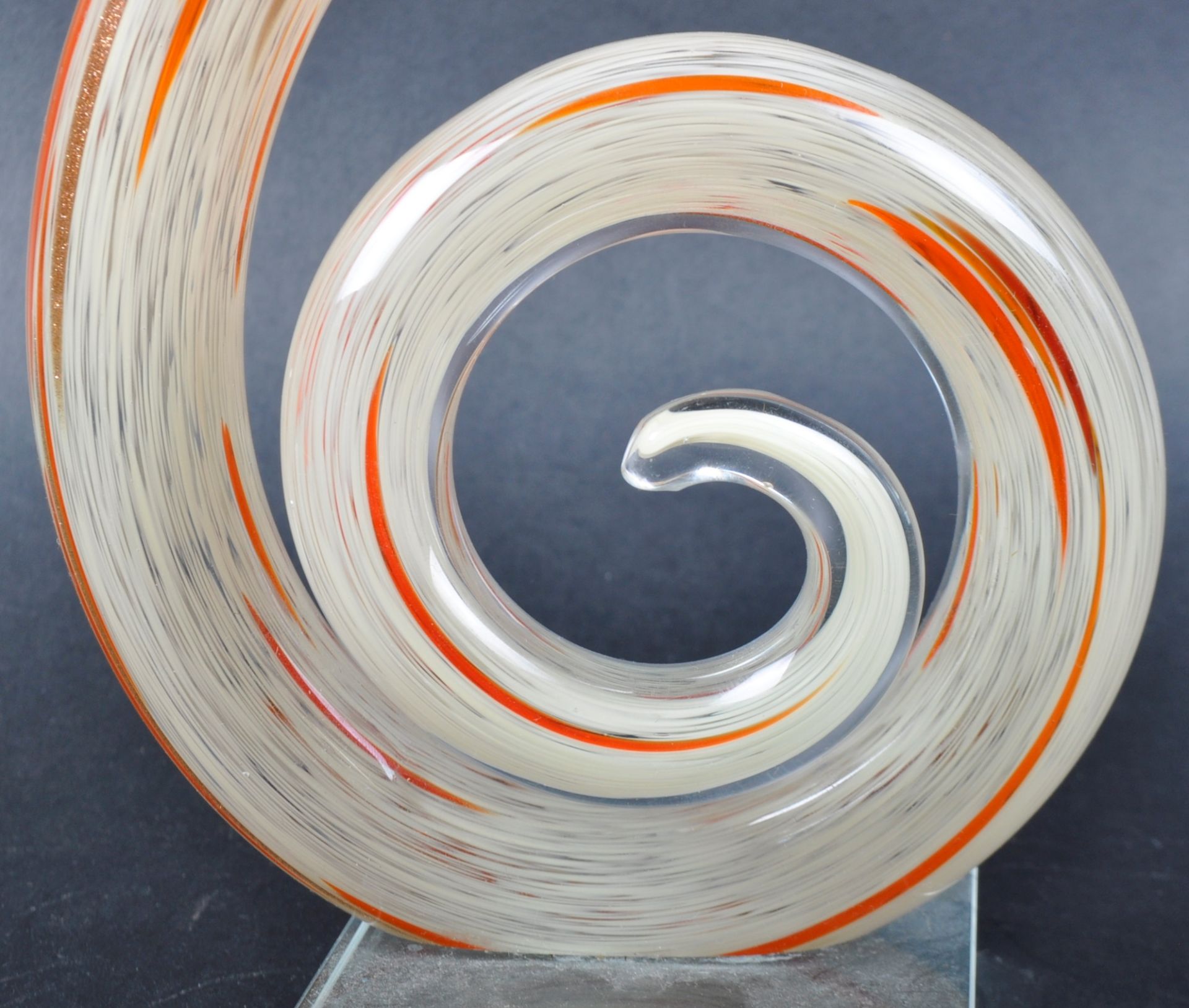 ITALIAN MURANO STUDIO ART GLASS FREEFORM SCULPTURE - Image 6 of 8