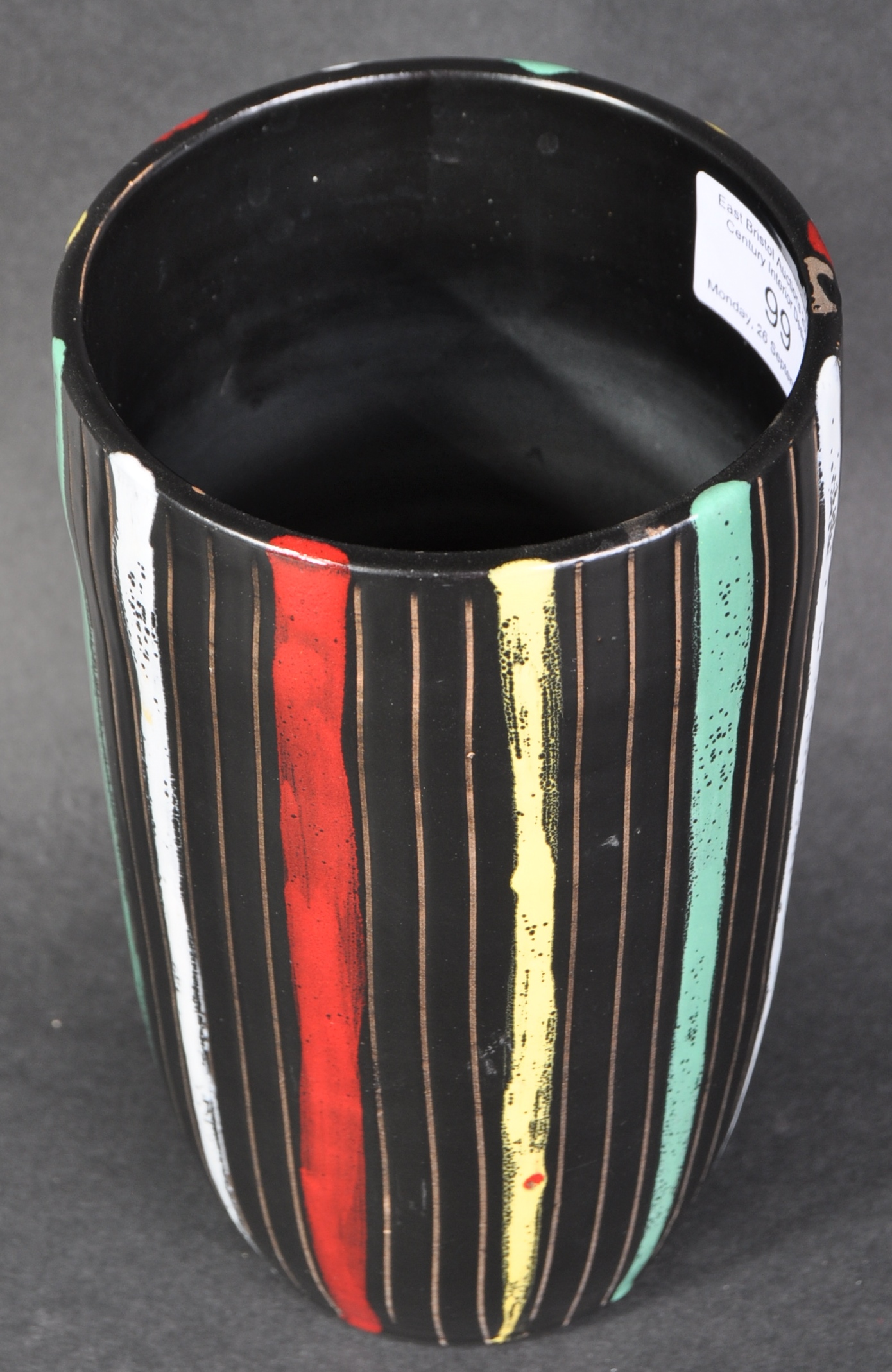 MID CENTURY ITALIAN STUDIO ART POTTERY VASE - Image 4 of 6