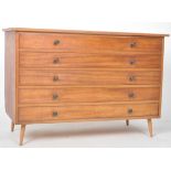 LARGE MID CENTURY TEAK PLAN CHEST / CHEST OF DRAWERS