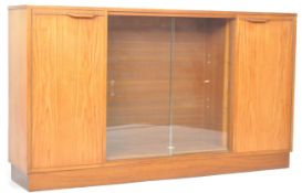 RETRO SCANDINAVIAN TEAK BOOKCASE DISPLAY CABINET