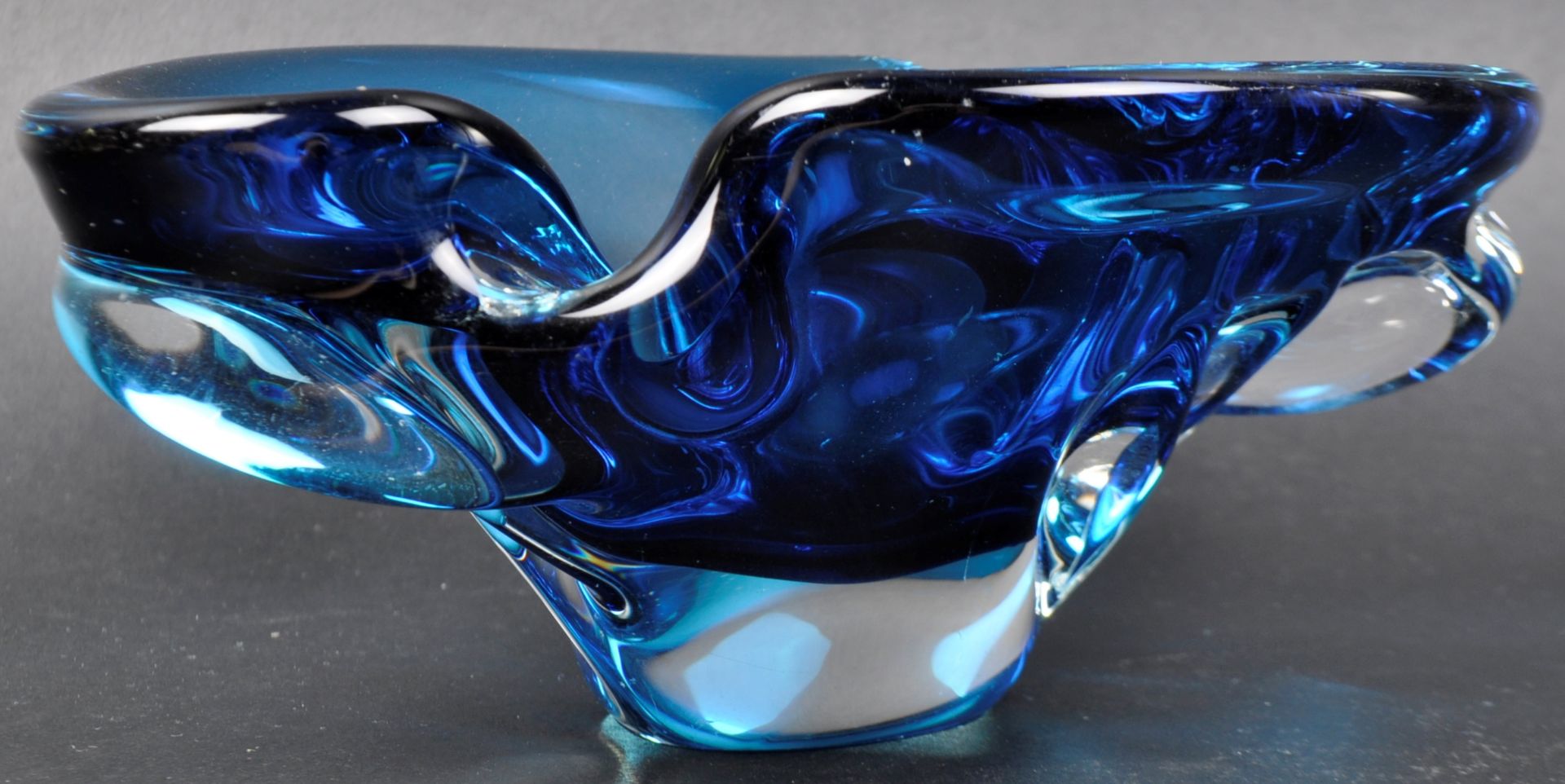 RETRO MID CENTURY ITALIAN MURANO SOMMERSO STUDIO BOWL - Image 3 of 4