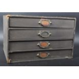 VINTAGE FAUX LEATHER DESK TOP OFFICE FILING DRAWERS