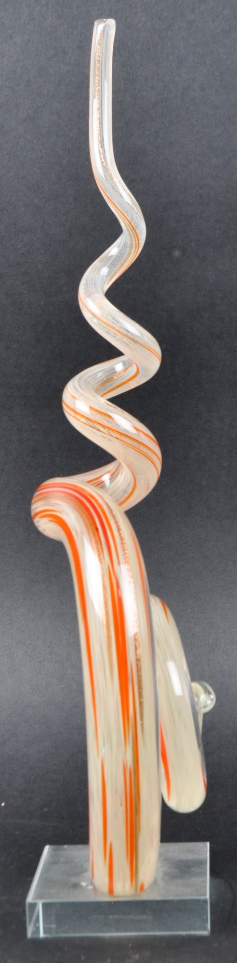 ITALIAN MURANO STUDIO ART GLASS FREEFORM SCULPTURE - Image 2 of 8