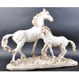 LARGE 20TH CENTURY ITALIAN CERAMIC HORSE GROUP