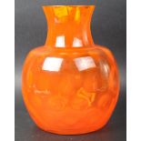 BORSKE SKLO - OPTIC ORANGE - STUDIO ART GLASS VASE