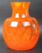 BORSKE SKLO - OPTIC ORANGE - STUDIO ART GLASS VASE