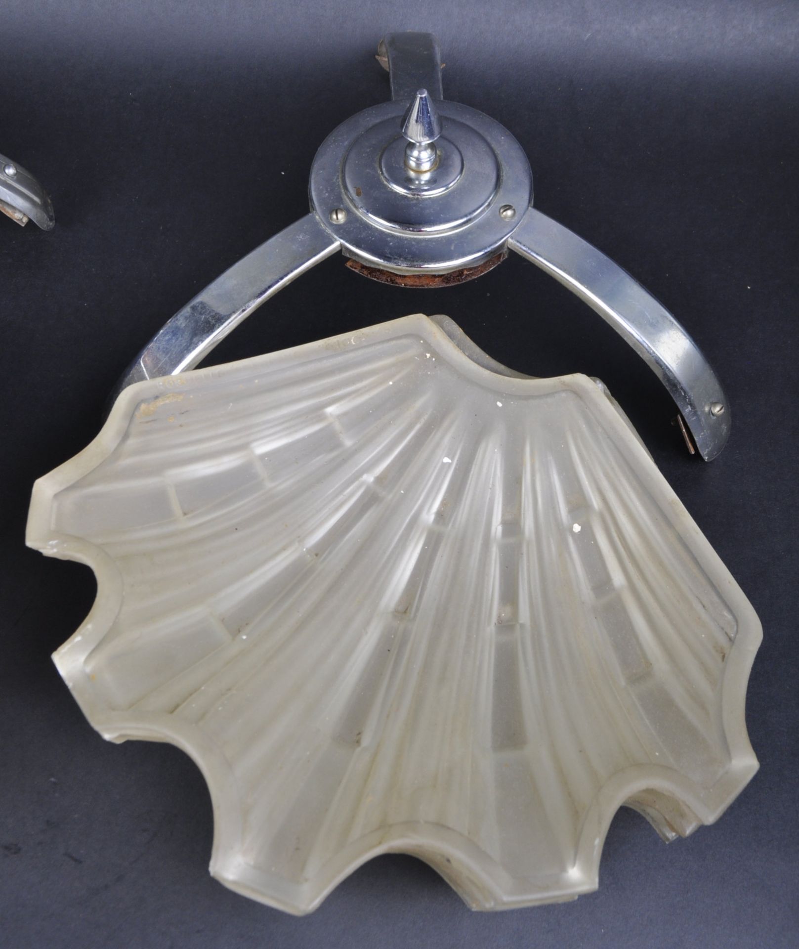 ROCHELLE - MATCHING PAIR OF ART DECO CEILING LIGHT SHADES - Image 3 of 6