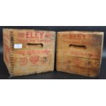 ELEY BROTHERS - PAIR OF VINTAGE SMALL ARMS AMMO STORAGE BOXES