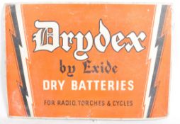 DRYDEX BY EXIDE - MID CENTURY ALUMINIUM ADVERTISING SIGN