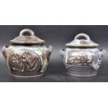 DAVID EELES - SHEPHERD'S WELL POTTERY - TWO LIDDED JARS