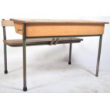 MATCHING PAIR OF MID CENTURY FRENCH SCHOOL DESKS