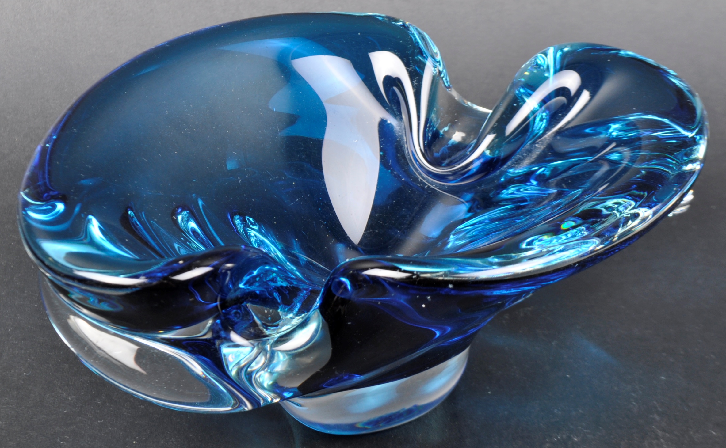 RETRO MID CENTURY ITALIAN MURANO SOMMERSO STUDIO BOWL