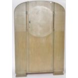 VINTAGE ART DECO STAINED OAK SINGLE DOOR WARDROBE