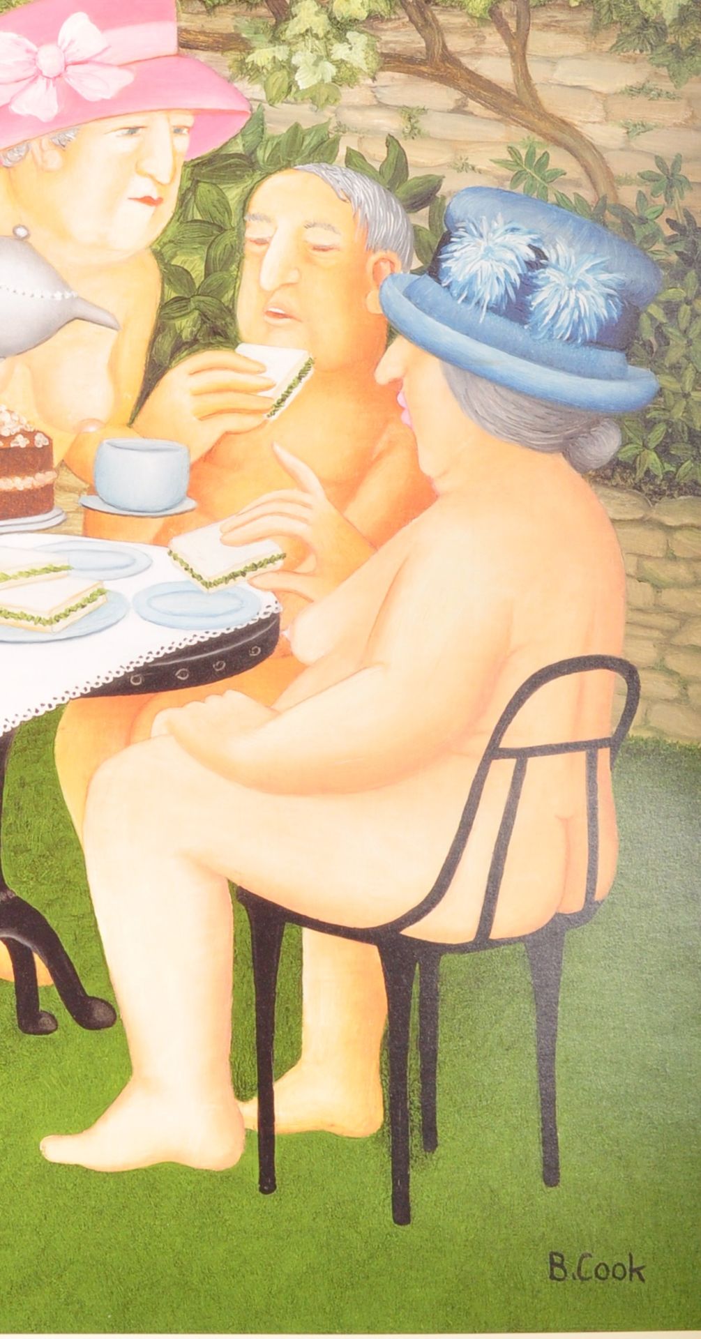 BERYL COOK (B.1926) - TEA IN THE GARDEN - SIGNED PRINT - Image 2 of 4