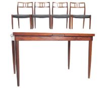 JL MOLLER - MODEL 19 & 79 - DANISH TEAK DINING TABLE AND CHAIRS