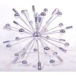 CONTEMPORARY DESIGNER CHROME SPUTNIK CEILING LIGHT