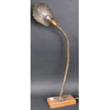 VINTAGE 20TH CENTURY ART DECO BRASS SHELL SHADE LAMP