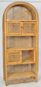RETRO 20TH CENTURY BAMBOO AND CANE WORKED CABINET