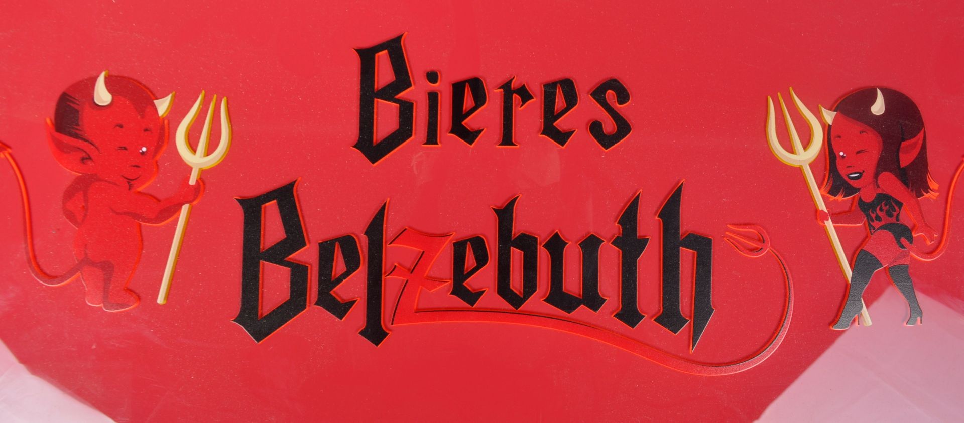 BIERES BELZEBUTH - CONTEMPORARY LIGHT UP PUB / BAR SIGN - Image 3 of 5