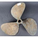 VINTAGE SOLID BRONZE THREE BLADE SHIP'S / BOAT PROPELLER