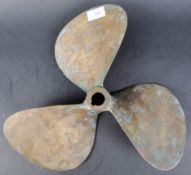 VINTAGE SOLID BRONZE THREE BLADE SHIP'S / BOAT PROPELLER