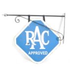 RAC - VINTAGE ENAMEL ADVERTISING POINT OF SALE SIGN