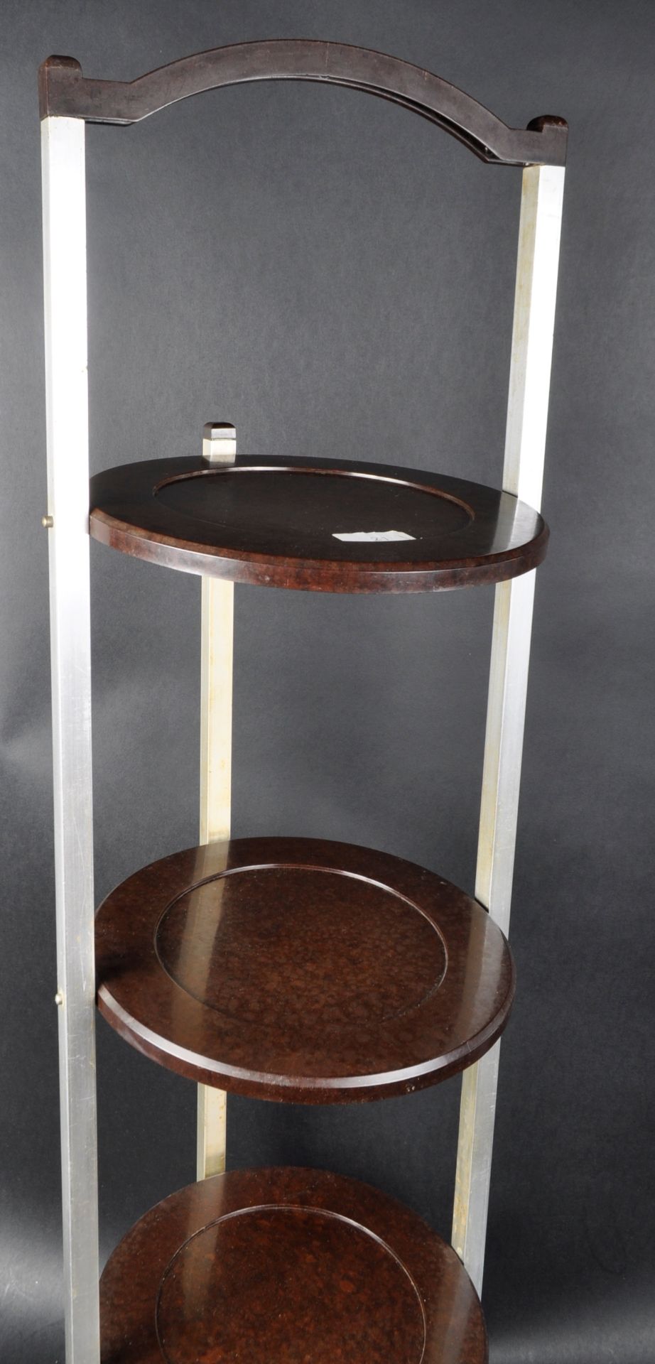 VINTAGE ART DECO THREE TIER FOLDING CAKE STAND - Image 2 of 6