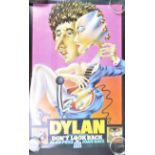 BOB DYLAN - DON'T LOOK BACK - 1970s FULL COLOUR ART POSTER