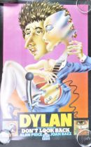 BOB DYLAN - DON'T LOOK BACK - 1970s FULL COLOUR ART POSTER
