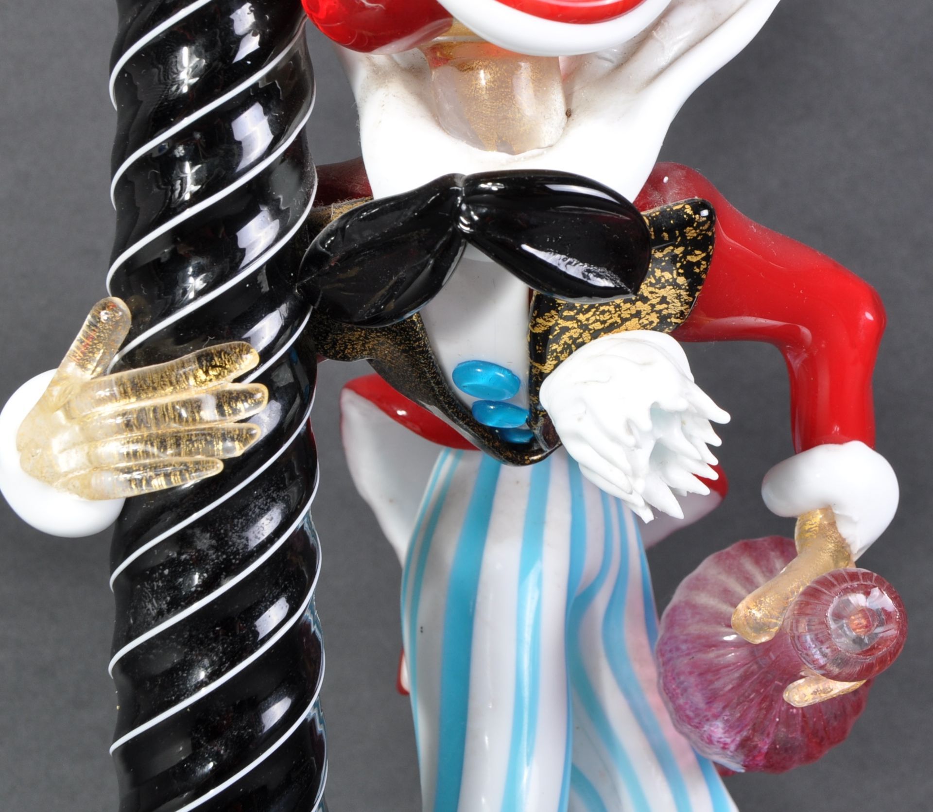 LARGE RETRO MURANO STUDIO ART GLASS CLOWN ORNAMENT - Image 4 of 8